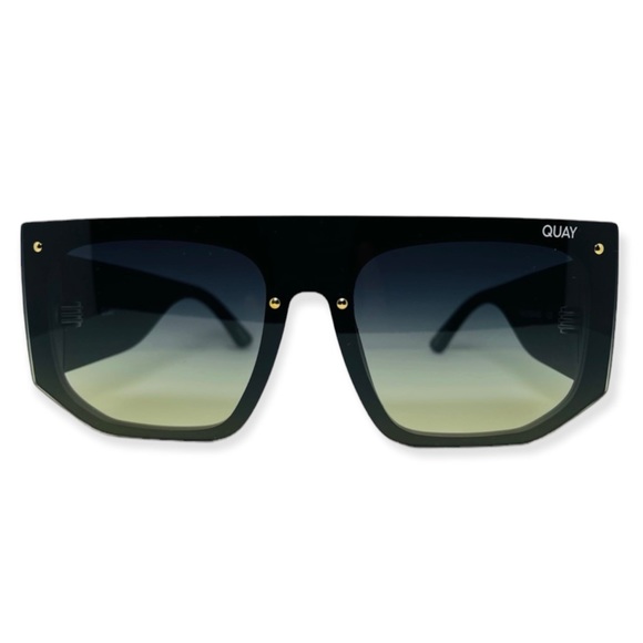 QUAY Fully Booked Sunglasses Black Smoke Green - Picture 10 of 10